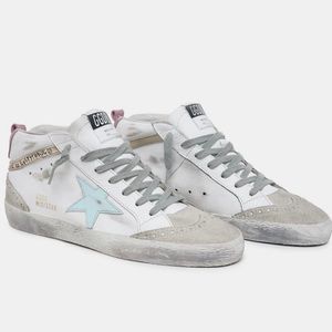 Golden Goose Womens Mid Star Sneakers with “Love is Everything” Lettering—39